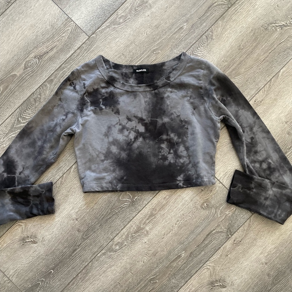 Talentless long sleeve soft cotton tie dyed shirt.